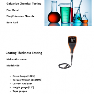 Chem. + Coating thickness Testing
